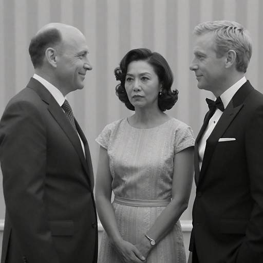 Classic Black-and-White Portrait of Three