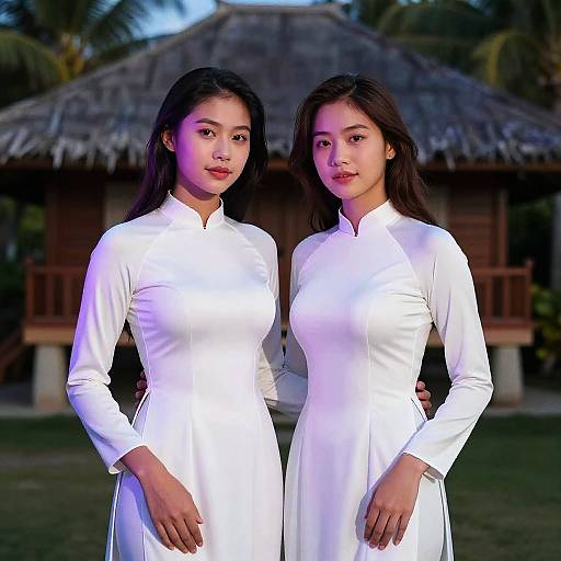 Photo-Realistic Neon Portrait Duo