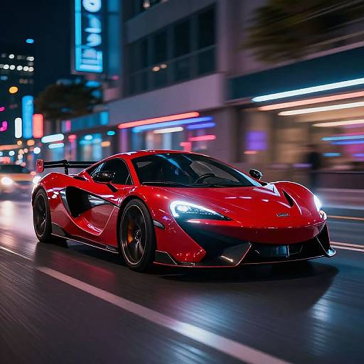 Neon-Lit Advanced Sports Car Racing