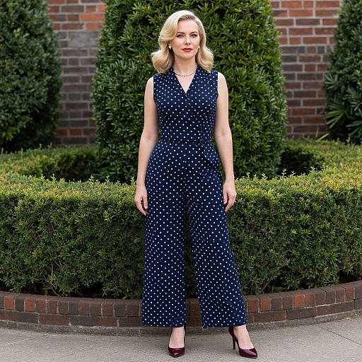 Vintage 1940s Blonde Woman Outdoors