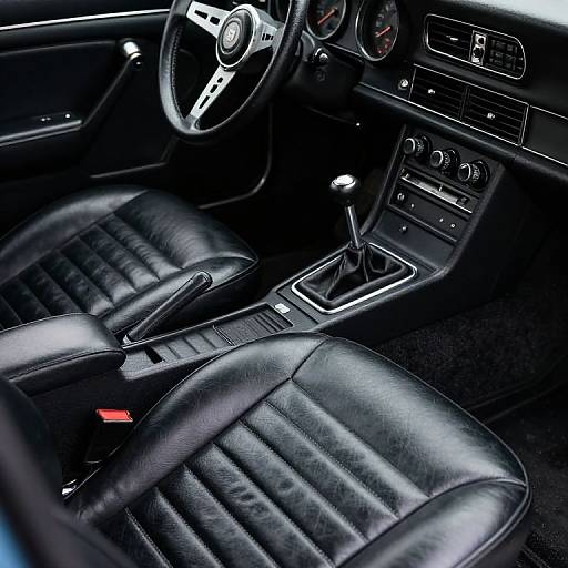 Classic Car Interior Close-Up