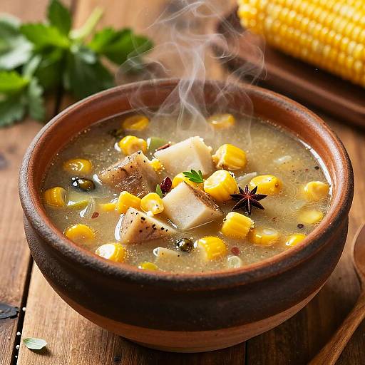 Hearty Venezuelan Soup in Rustic Bowl