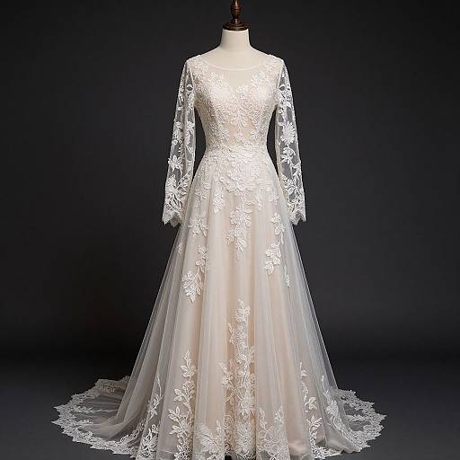 Vintage Elegant Wedding Gown Design