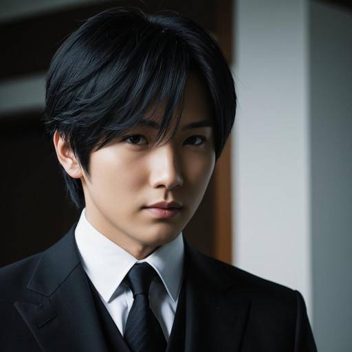 Portrait of Man in Black Suit and Tie