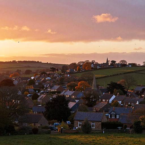 Emmerdale Village Sunset Panorama