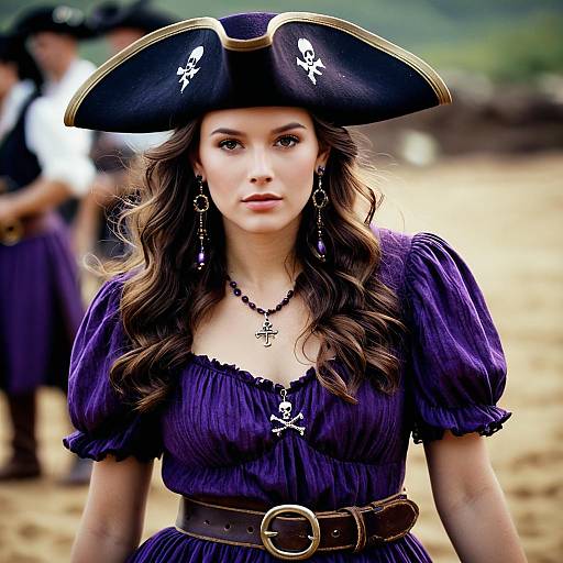 Enchanting Purple Pirate Dress Portrait