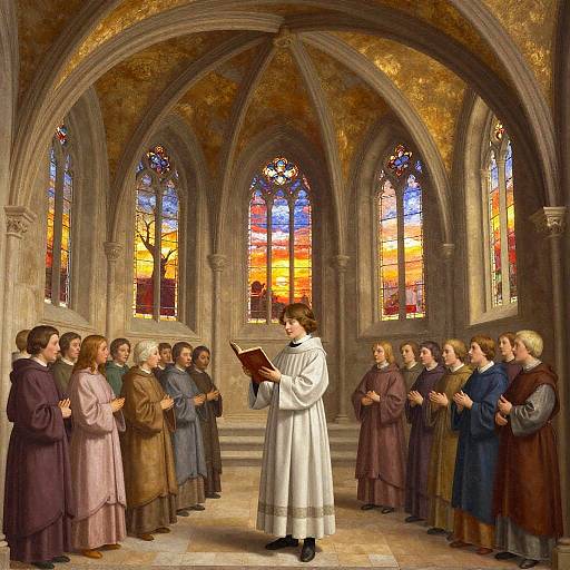 Renaissance Choirboy Fresco in Cathedral