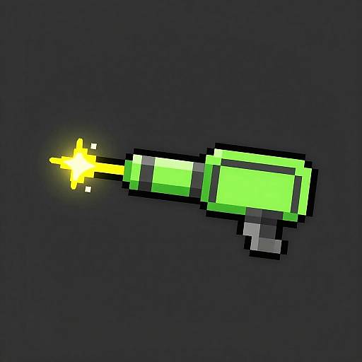 Minimalist Neon Sci-Fi Turret Sprite