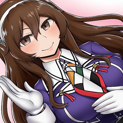 Illustration of Ashigara kai ni (kancolle), kantai collection in the style of Rantana (lalalalackluster)