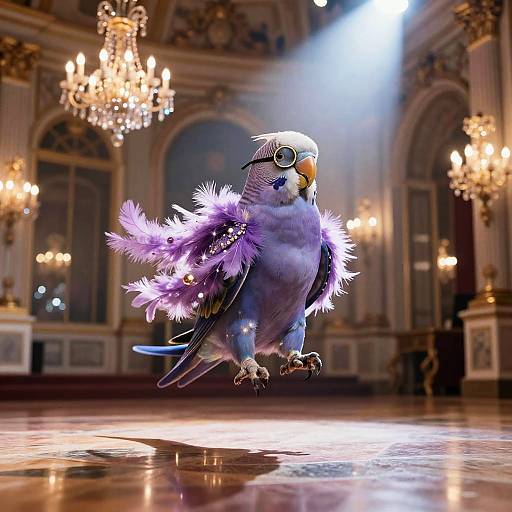 Rococo Purple Parakeet Ballroom Performance