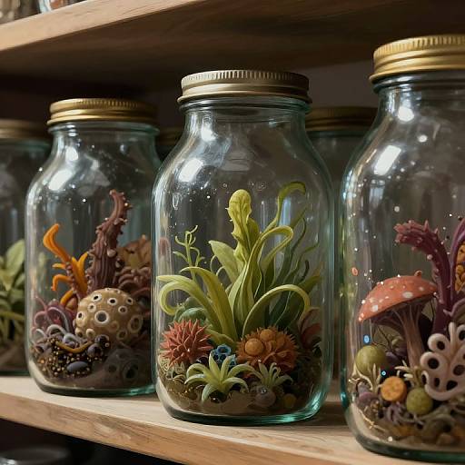 Vintage Jars with Strange Lifeforms