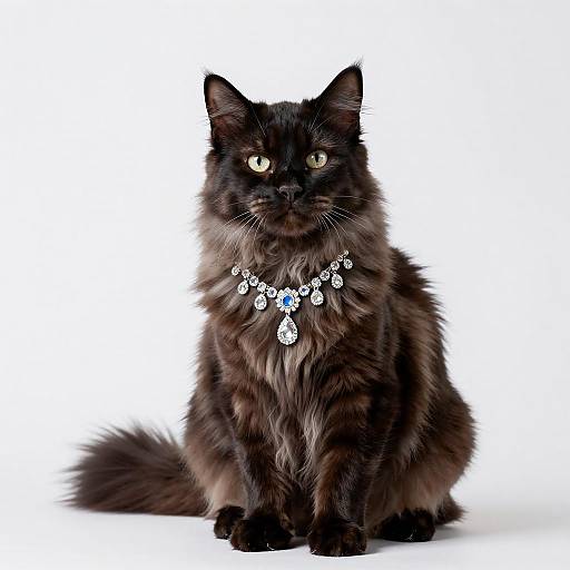 Elegant Portrait of a Norwegian Forest Cat