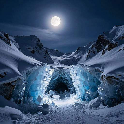 Hyperrealistic Snowy Peaks and Ice Caves