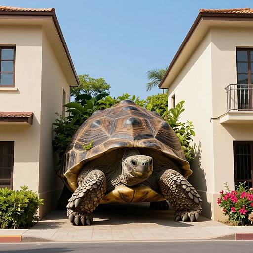 Surreal Tortoise Streetscape Fantasy