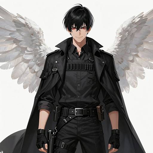 Detailed Male Angel with Tactical Outfit