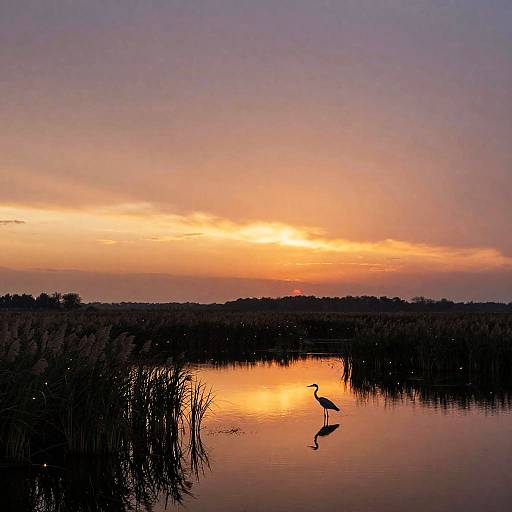 Apricot Mauve Marsh at Golden Dusk
