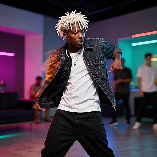 Dynamic Dance in Vibrant Urban Studio