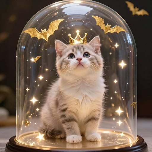 Crowned Kitten in Celestial Dome