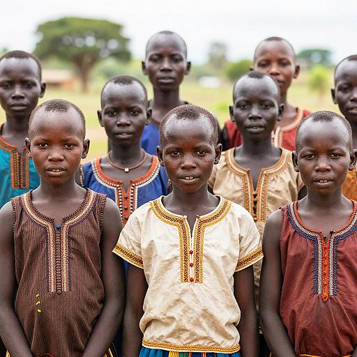 Diverse Ethnic Group in Traditional Clothing