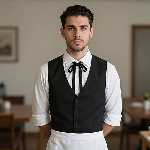 Realistic Male French Maid Portrait