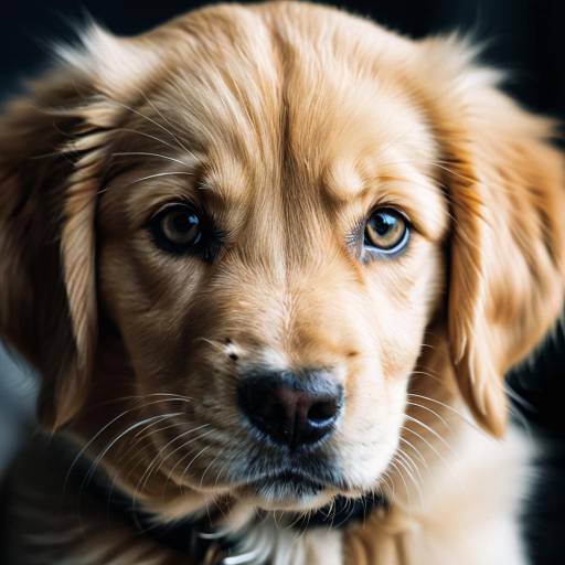 Golden Retriever Puppy Close-Up Portrait Golden Retriever Puppy Close-Up Portrait