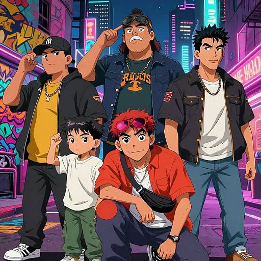 Vibrant Hispanic Anime Streetwear Scene