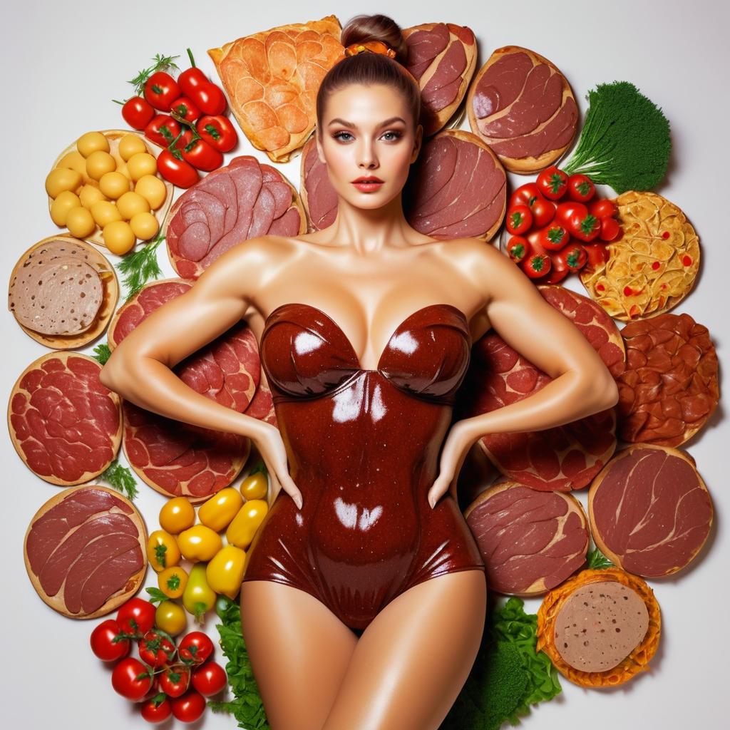 Artistic Fashion with Food Elements