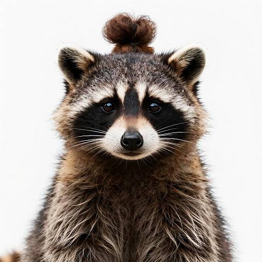Toddler Raccoon with Hair Bun