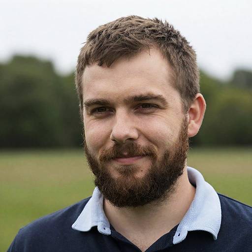 Close-Up Portrait of a Bearded Man