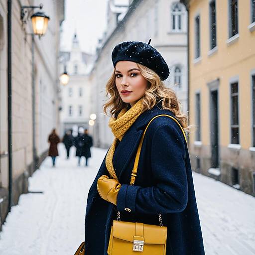 Woman in Classic Winter Street Style Outfit