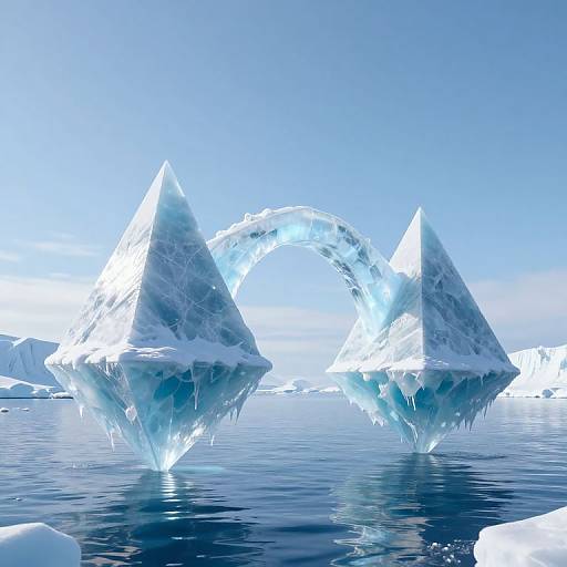 Ethereal Pyramids Over Arctic Sea