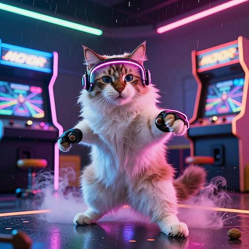Fluffy Ragdoll Cat Arcade Champion