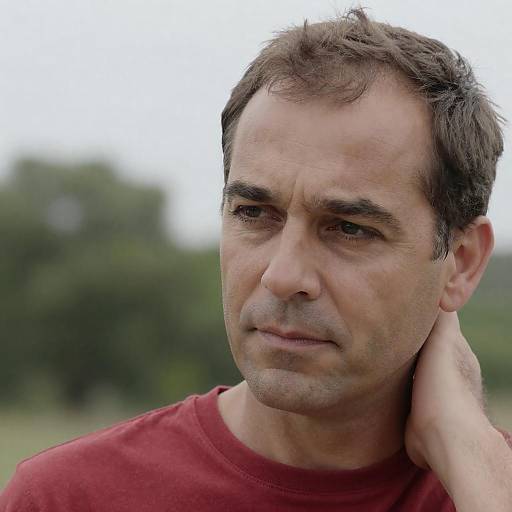 Close-Up Portrait of a Middle-Aged Man