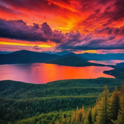 Stunning Sunset Over Mountain Landscape