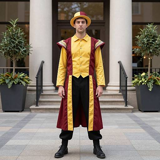 October Festival Costume Man Pose