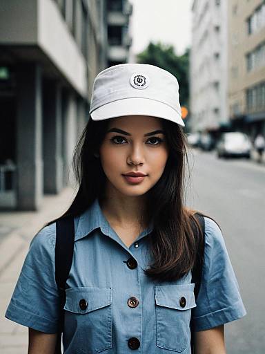 Realistic Street Portrait in Work Uniform