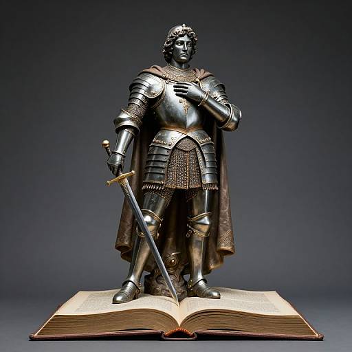 Epic Don Quixote Statue on Book