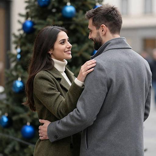 Romantic Outdoor Couple Embrace