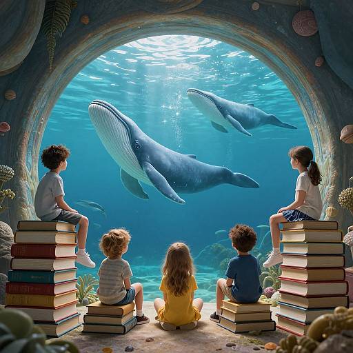 Whimsical Childhood Dreams Surreal Scene