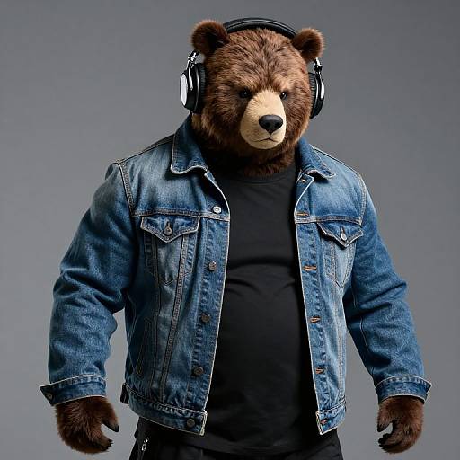 Photorealistic Strong Bear Portrait