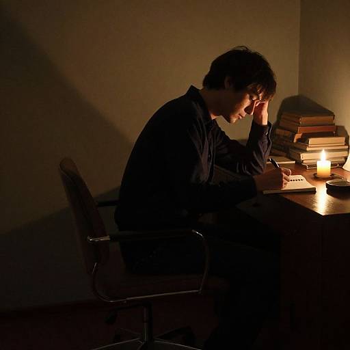 Introspective Freedom in Dimly Lit Room