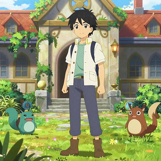 Iruma at Magical Academy Courtyard