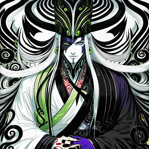 Illustration of Ashiya douman (third ascension) (fate), fate/grand order in the style of Hews