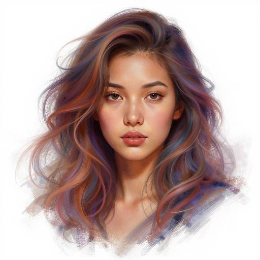 Vibrant Realistic Portrait of Woman