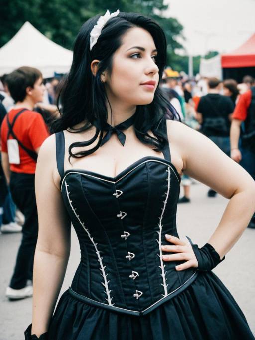 Candid Corset Costume at Cosplay Festival