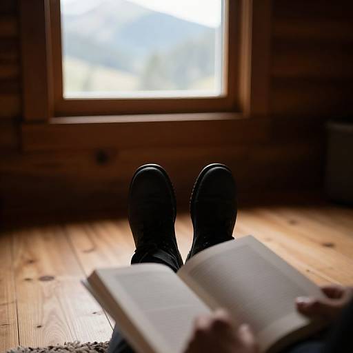 Cozy Mountain Cabin Morning Reading
