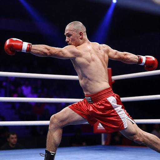 Boxer in Dynamic Split Stance