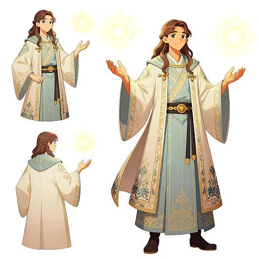Whimsical Fantasy Mage Character Poses