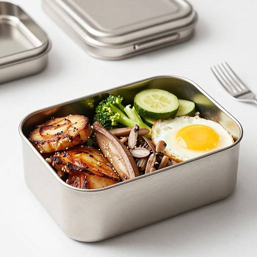 Low-waste Lunch in Stainless Steel Box