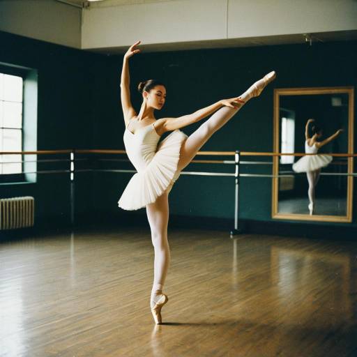 Ballet dancer practicing in studio Ballet dancer practicing in studio
